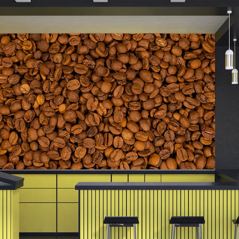 Modern Coffee Beans Mural Environment FriendlyWallpaper for Coffee Shop