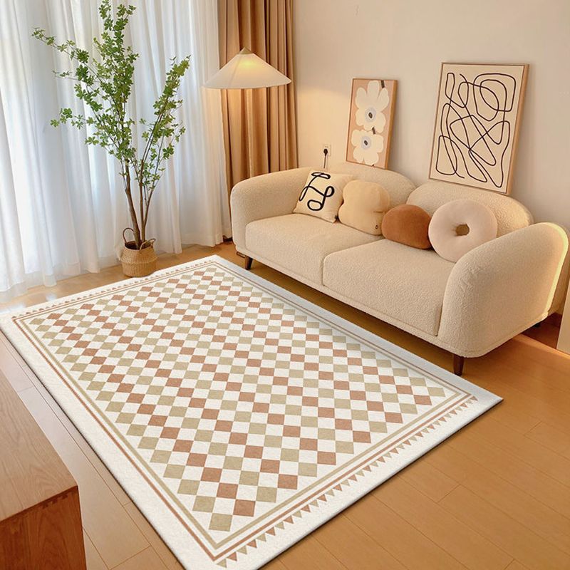 Simplicity Carpet Modern Area Rug Polyester Stain Resistant Area Rug for Living Room