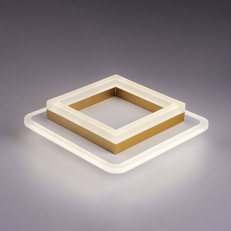 Plafoniera da incasso a soffitto a forma geometrica in metallo Plafoniere moderne a 2 luci da incasso