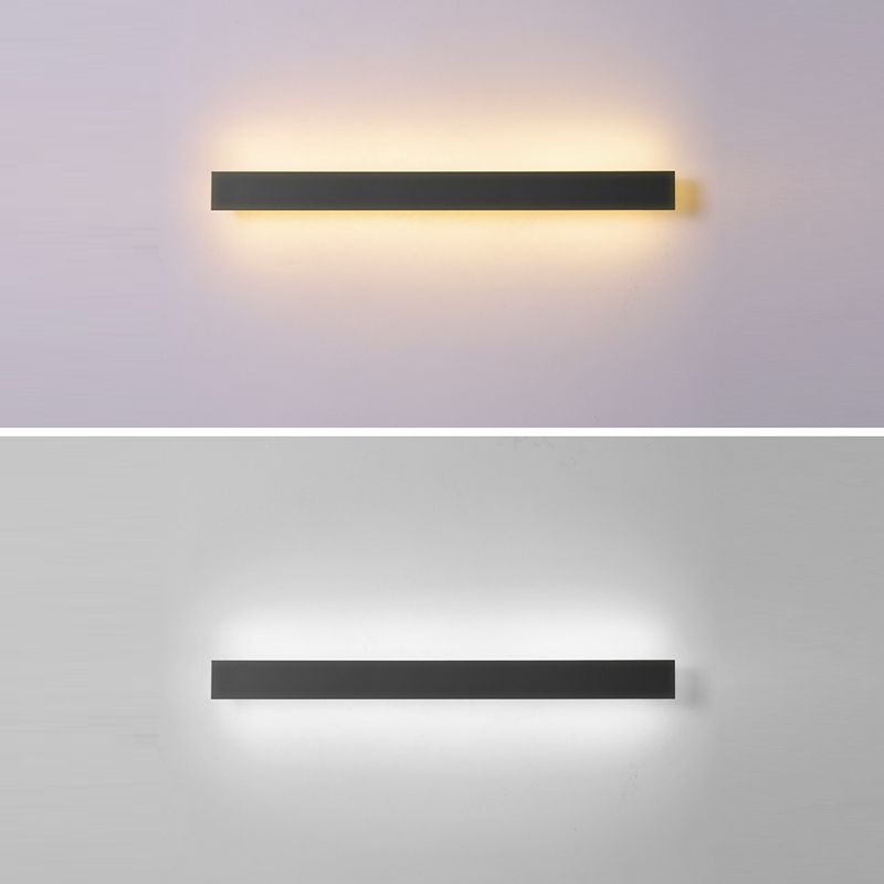 Black Contemporary Bathroom Vanity Light 1 Light LED Bath Bar