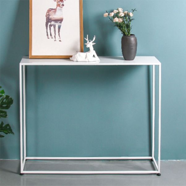 Iron Modern Console Table 1-shelf Rectangle Accent Table for Hall