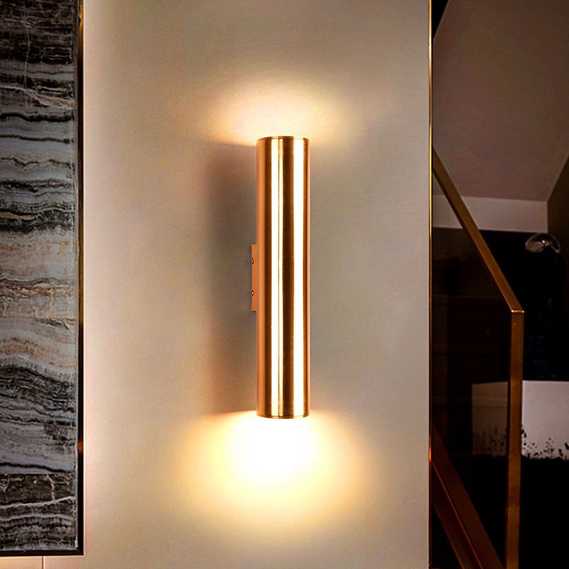 Mid-Century Wall Light Fixture Metal Cylinder Shape Wall Mounted Lighting for Living Room