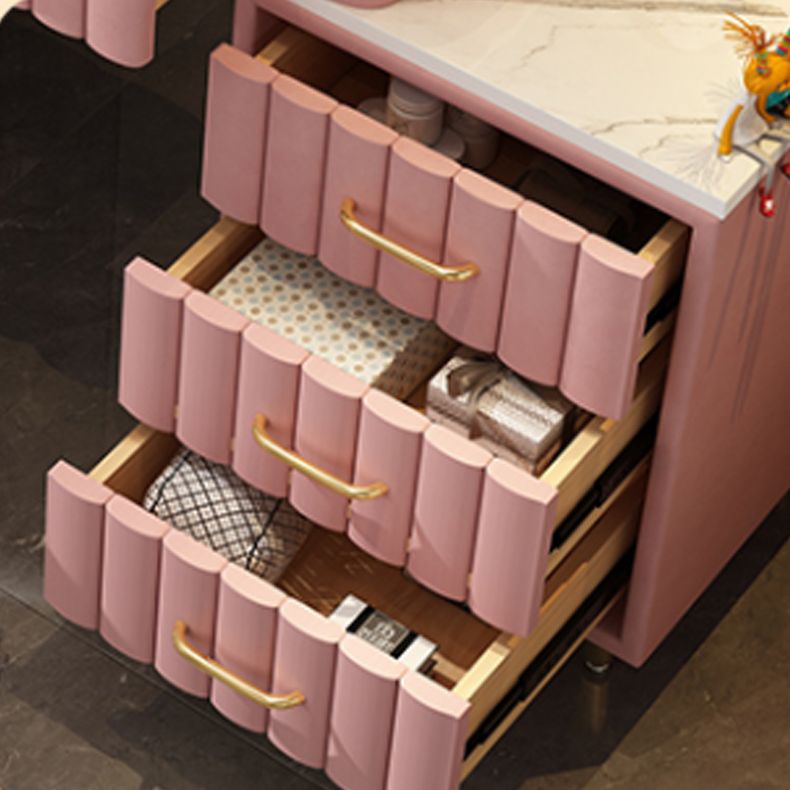 Lighted Mirror Makeup Vanity Desk Standing Makeup Vanity Set