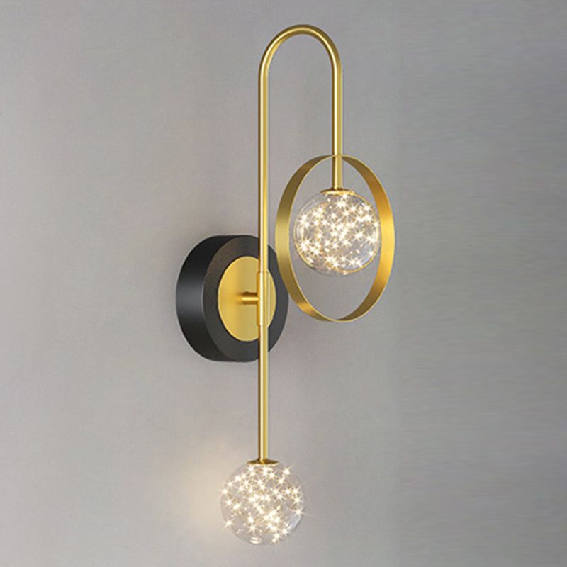 Modern Unique Shape Wall Mount Light Fixture Wall Light Sconce in Gold for Dining Room