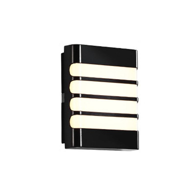 Modern Metal Wall Sconce Geometric Shape Wall Light with Plastic Shade for Living Room