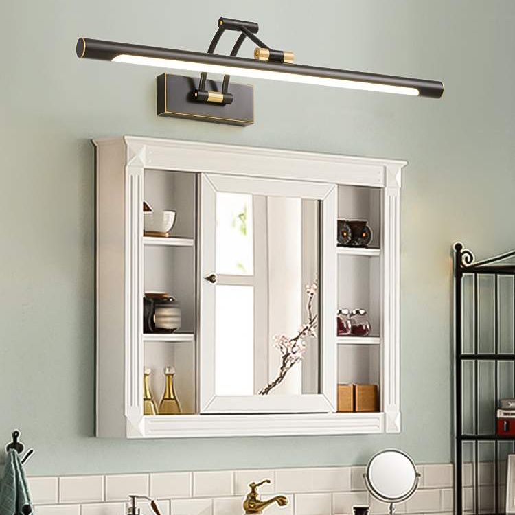 Metal Linear Shape Wall Sconce Modern Style 1 Light Mirror Wall Mount Light
