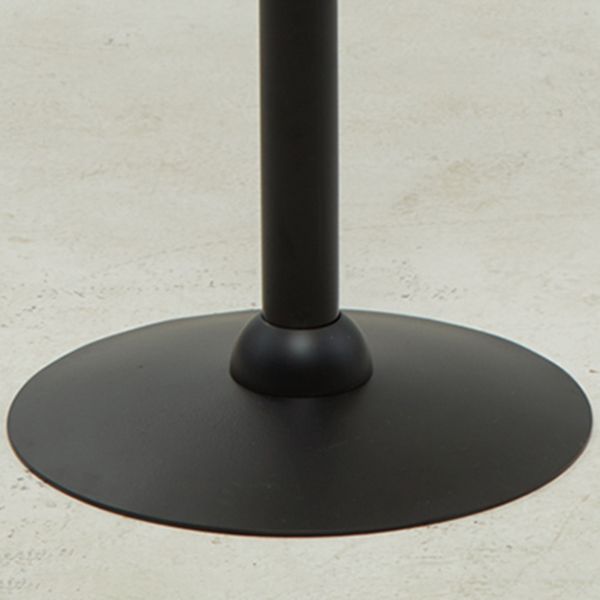 Industrial Solid Wood Bar Table Brown Bistro Table with Black Metal Pedestal