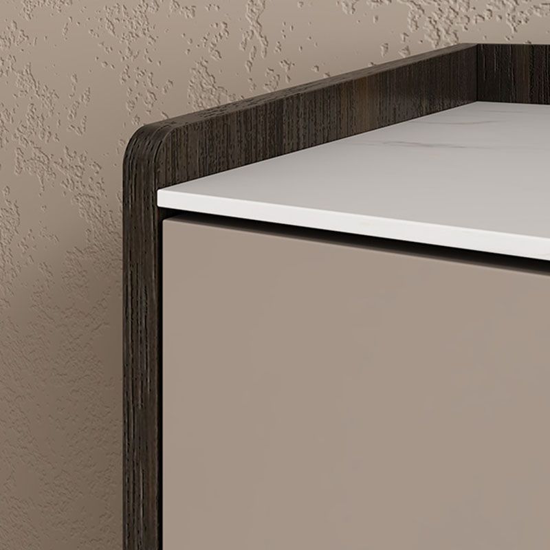 Contemporary Bedroom Stone Storage Chest Vertical Chest with Drawers