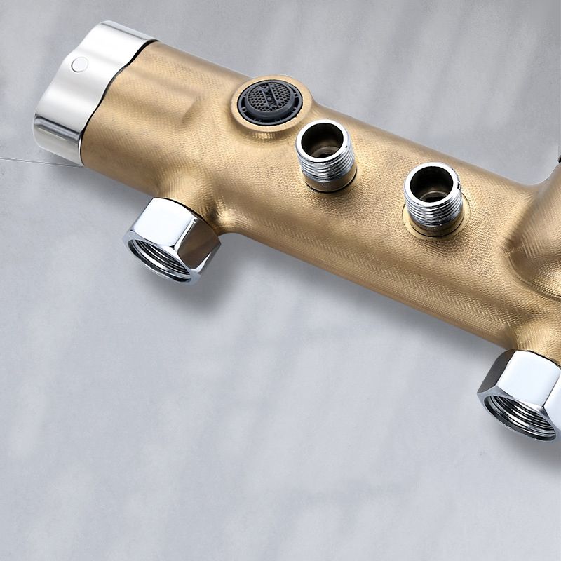 Adjustable Spray Pattern Shower System Valve Included Brass Wall Mounted Shower Combo