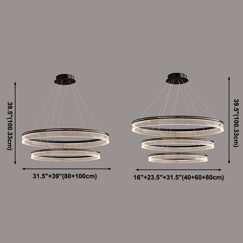 Luz de lámpara orbicular moderna restaurante de lámparas de lámparas colgantes con sombra acrílica