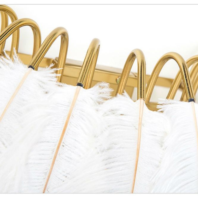 Nordic Feather Wall Sconce Light Ambient Lighting Sconce Light Fixture for Bedroom