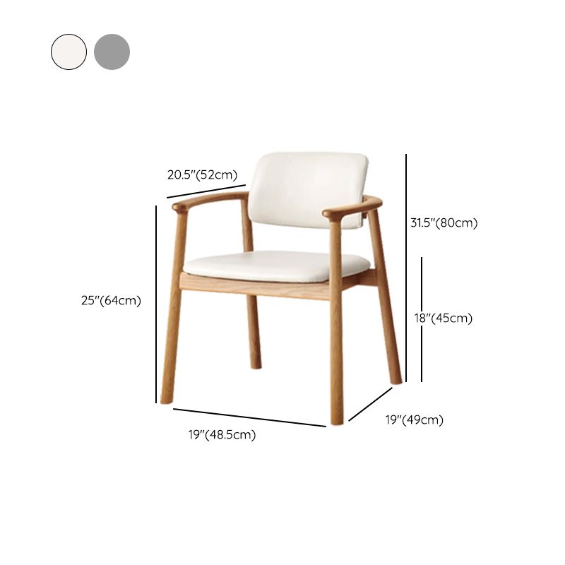 Contemporary Wood Open Back Dining Arm Chair(Set of 1/2/4/6/8)