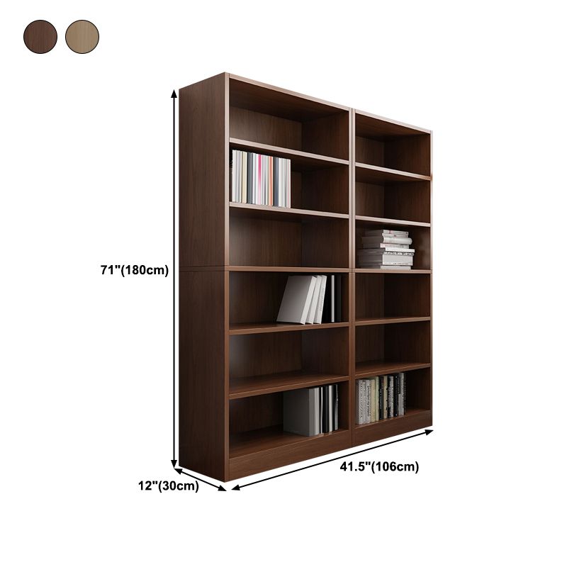 Closed Back Modern Style Bookshelf Wood Bookcase for Office Use