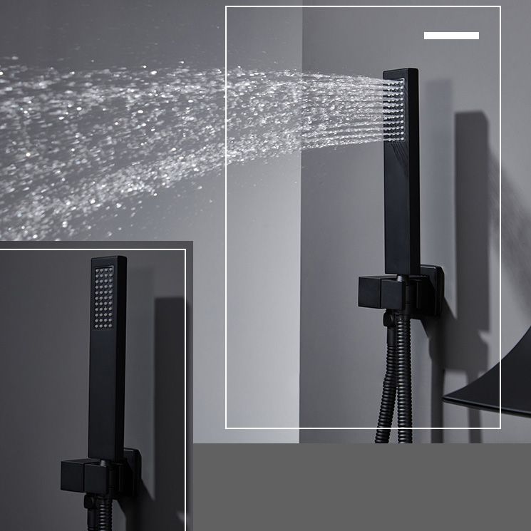 Modern Bathroom Faucet One Handle Copper Wall Mounted Bathtub Faucet