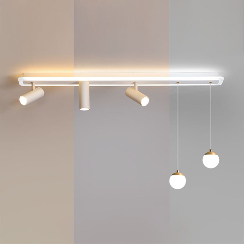 Zylindrische Form LED -Schiene Deckenlampe moderne Eisenspülhalterung für Esszimmer