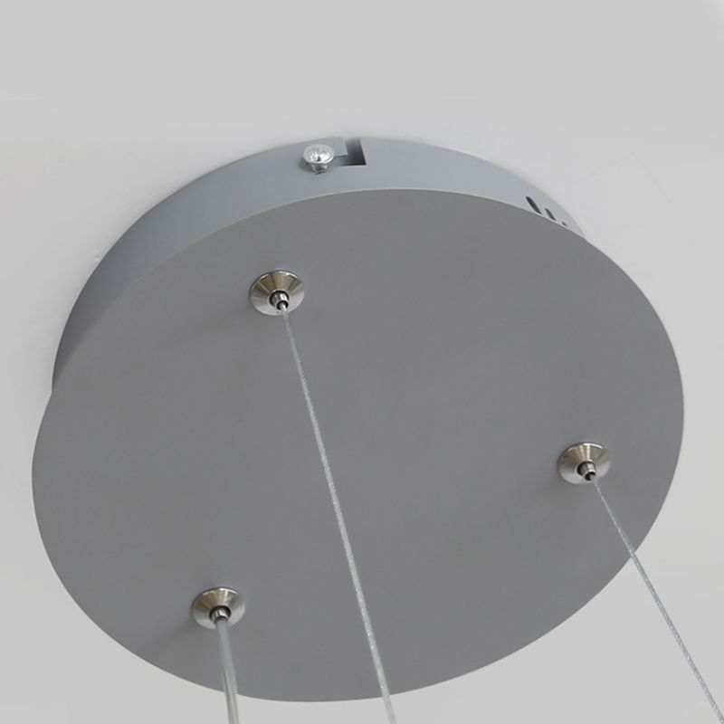 2 Color Optional Twisting Metal Pendant Lamp Simplicity LED Chandelier Light for Office