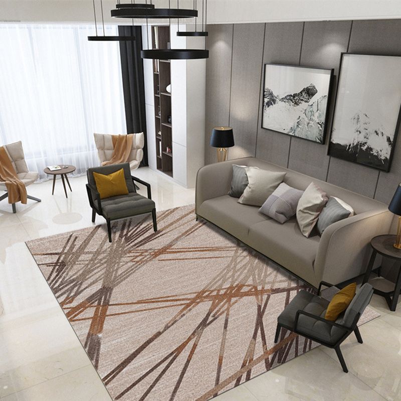 Geel modern tapijten polyester grafisch vloerkleed niet-slip achterste tapijt voor woningdecoratie