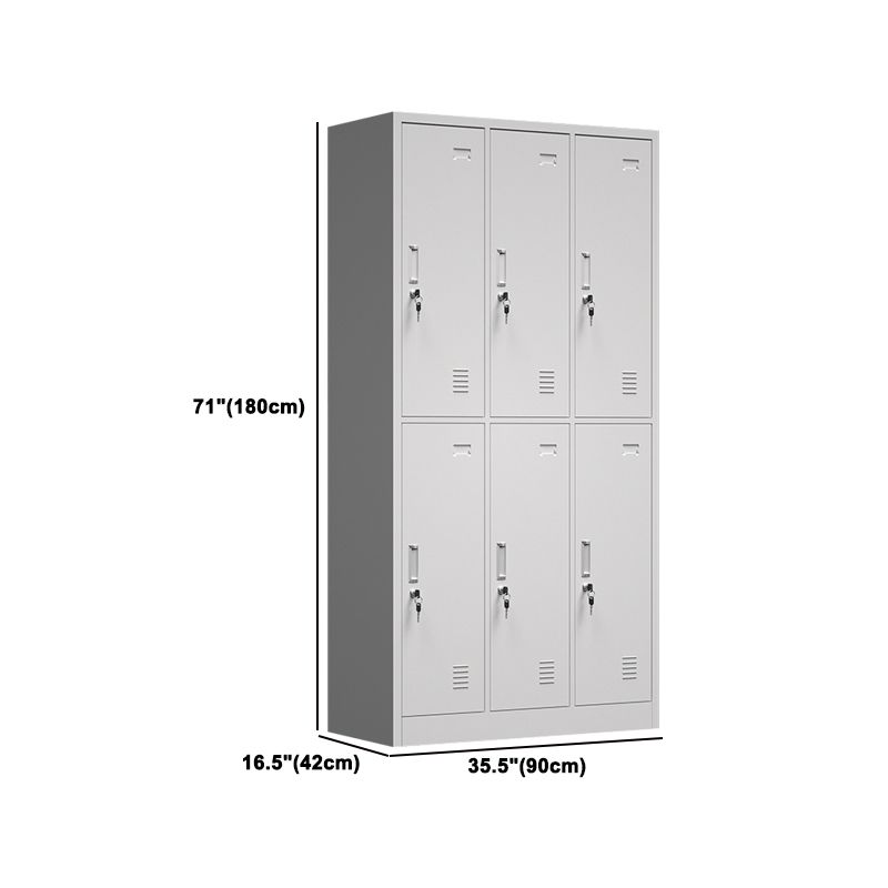 Gray Metal Cabinet for Bathroom Modern Storage Cabinet with Hinged Door