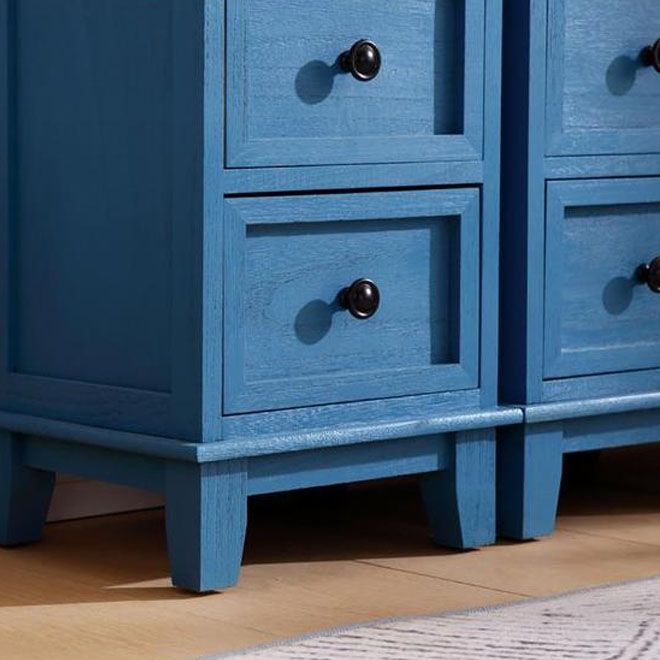 Retro Style Storage Chest Wooden Vertical Lingerie Chest for Bedroom