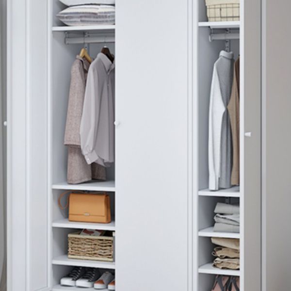 Contemporary Style Wardrobe Metal Wardrobe Closet with Shelves