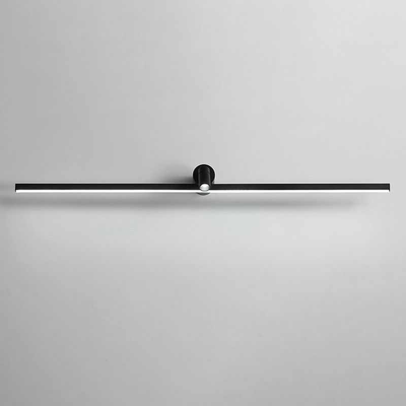 Simplicité Mirror de vanité allongée lumineux luminaires muraux métalliques pour salle de bain