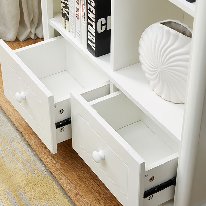 Closed Back Standard Bookshelf Engineered Wood Modern Bookcase