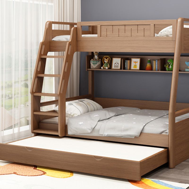 Modern Mattress Included Bunk Bed Solid Wood Bed with Headboard