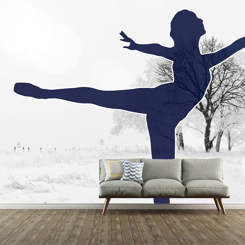 Ballet Mural Wallpaper Mildew Resistant Wall Covering for House Interior