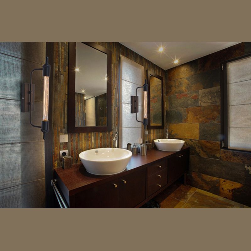 Retro Industrial Style Water Pipe Wall Mounted Lights Metallic Wall Mounted Lamp for Bar