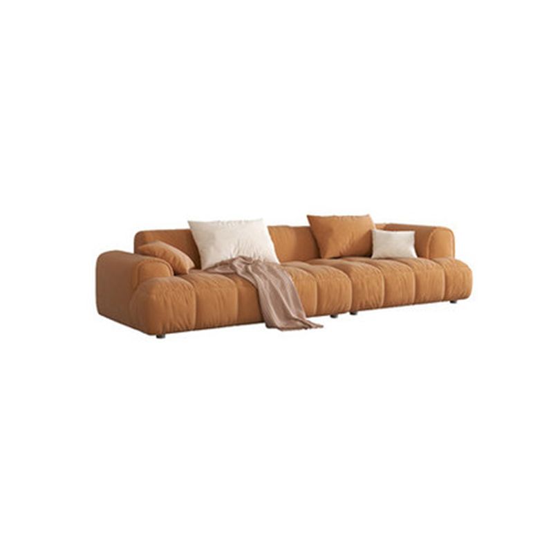 Modern Style Sofa Embedded Armrest Cushion Back Flannelette Material Sofa Bed