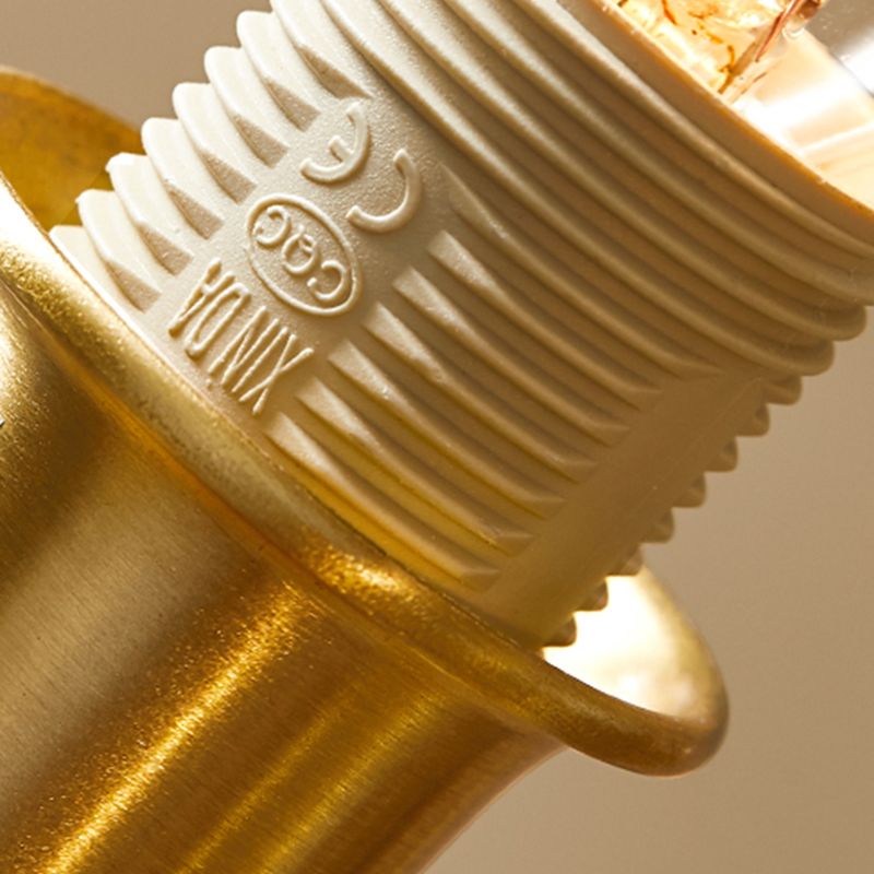 Conical Chandelier Light Fixture Traditional Fabric Pendant Lighting for Restaurant