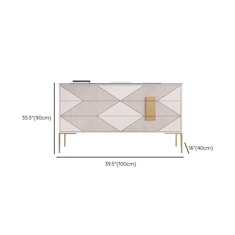 15.6-inch Width Storage Chest Classic Glam Stone Storage Chest Dresser