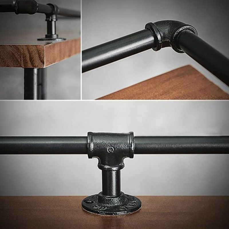 Rectangle Wood Top Counter Table 42-inch Height Industrial Style Bar Table