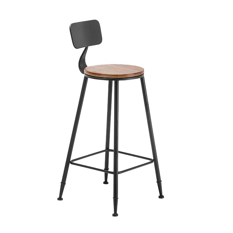 Contemporary Style Counter Stool Low Back Armless Bar Stool for Indoor