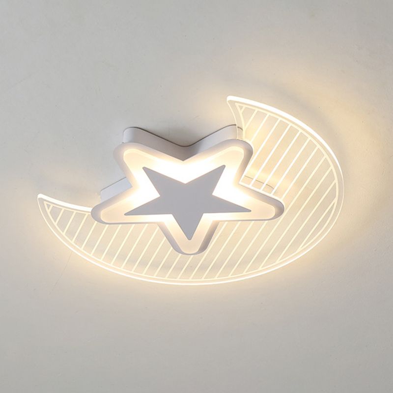 Moon And Star Flush Mount Ceiling Licht Moderne Acryl Deckenleuchte für Schlafzimmer