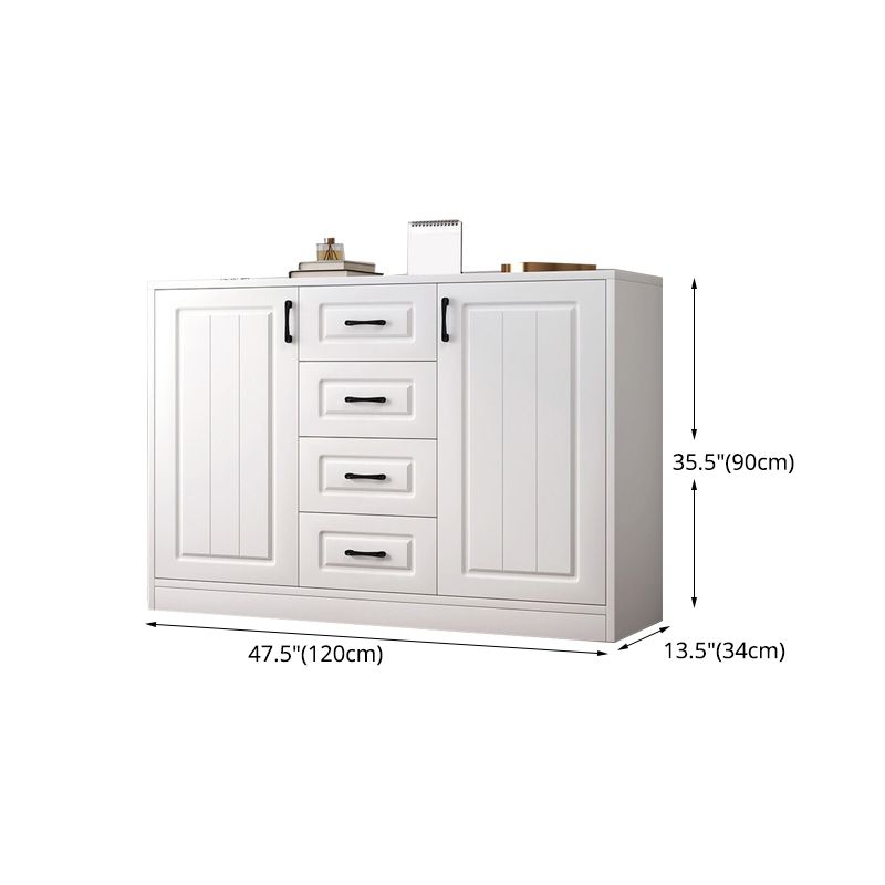Modern Style Combo Dresser Bedroom Wooden Storage Chest Dresser with Drawers and Doors