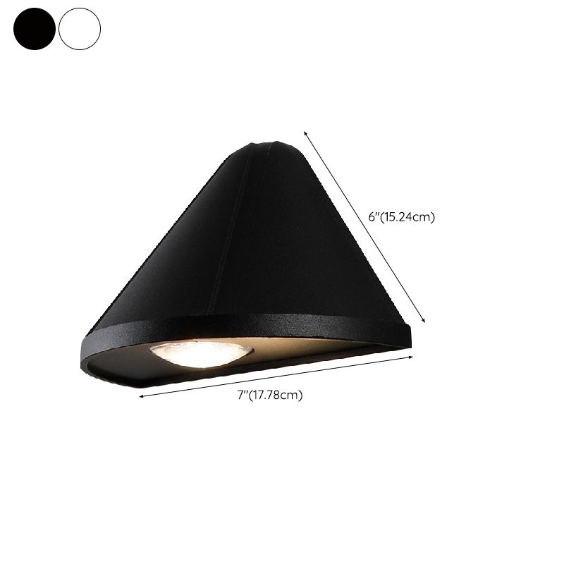 Cone Modern LED Wall Mount Aluminum Wall Light in Black / White