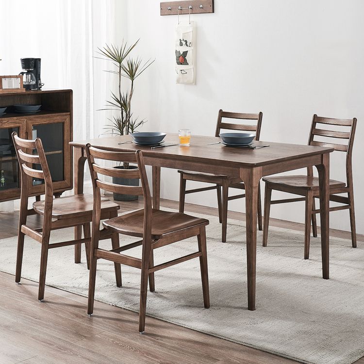 Rectangle Dining Site Table Simplicity Style Solid Wood Table with 4-foot