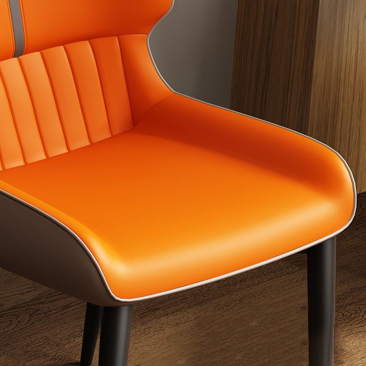Contemporary Dining Chairs Faux Leather Dining Side Chair for Indoor