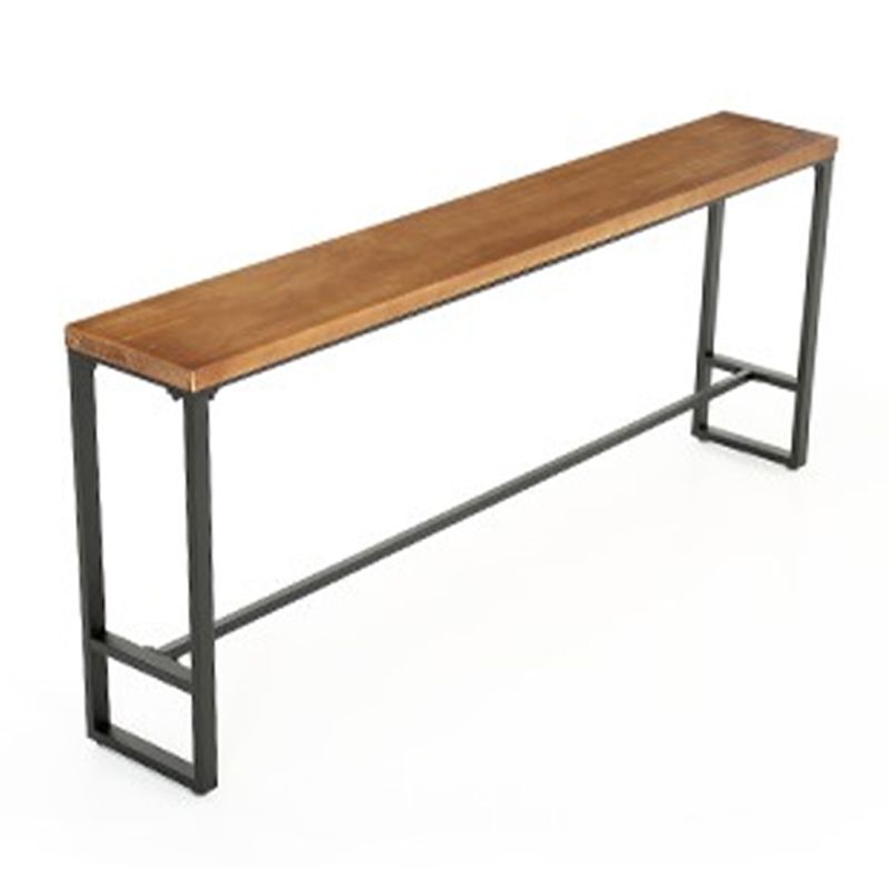 Industrial Rectangular Pub Table Set 1/6/11 Pieces Wooden Counter Table with High Stools