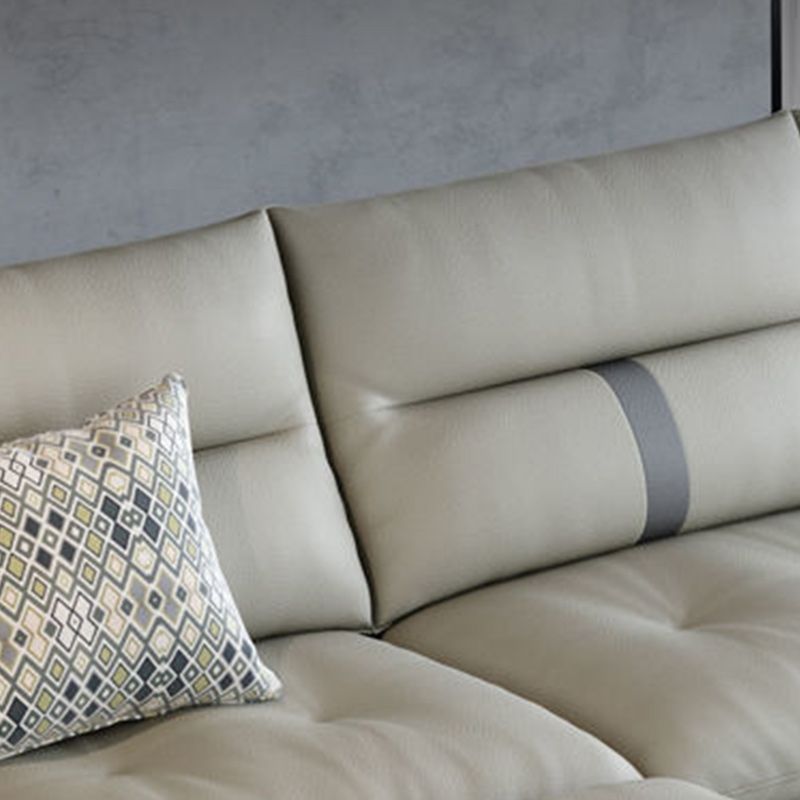 70" Wide Contemporary Sectional Sofa Leather Modular Sectional