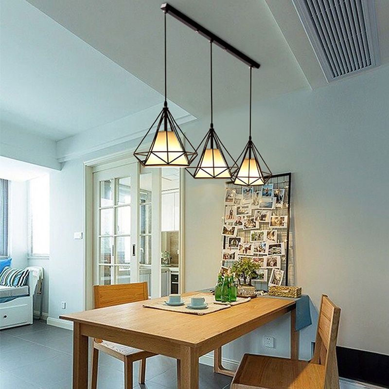 3-lichts geometrische multi hanger light armatuur industrieel metaal multi-pending