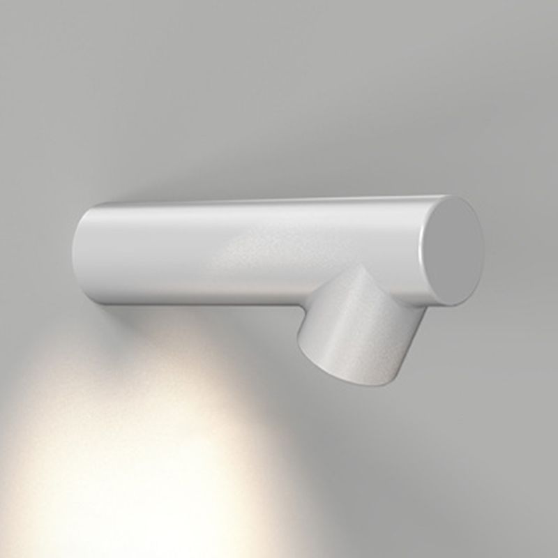 Modernism Single White/Black Wall Mounted Sconce Metallic Wall Light for Bedroom