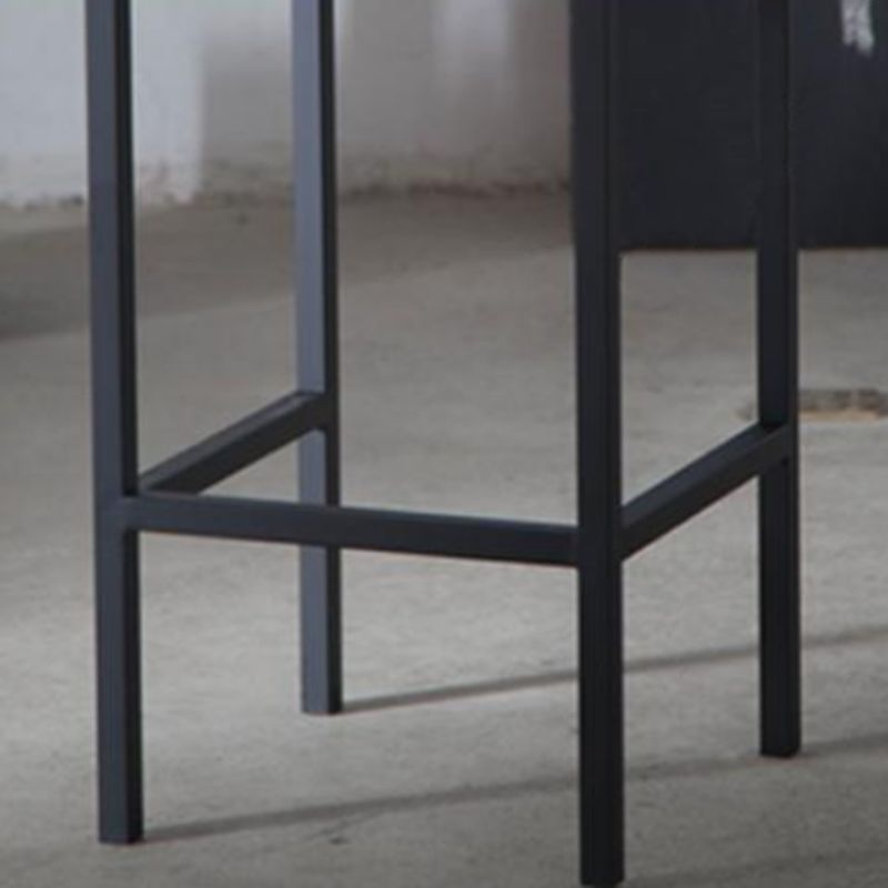 Industrieel groen gestoffeerde Barstool Indoor Distressed Tall Stool met vierkante stoel