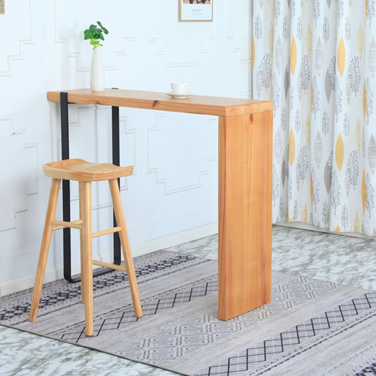 Modern Solid Wood Counter Stools Backless Contoured Seat Bar Stool for Shop