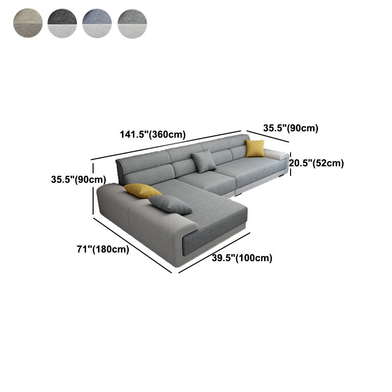 Contemporary Removable Cushions Pillow Top Arm Sectionals for Living Room