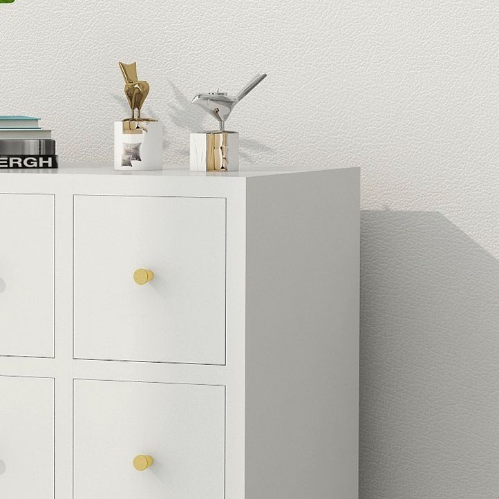 Steel Living Room Sideboard 38"H Cabinet Modern Buffet Server Cabinet with Drawers