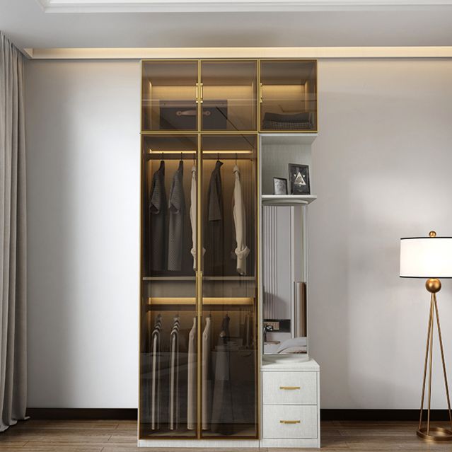 Modern Style Wardrobe White Colour Wooden Wardrobe Closet for Bedroom
