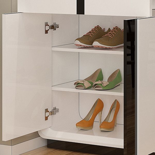 Modern Rectangle Bar Table Artificial Wood Base with Wine Cabinet for Living Room