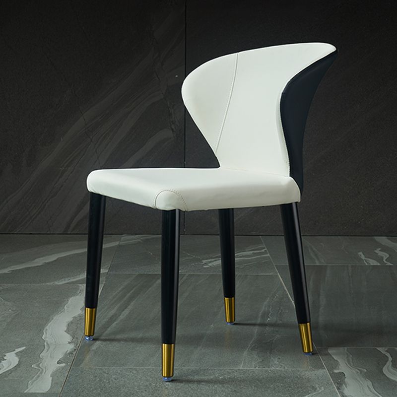 Wingback Side Chair Upholstered Armless Dining Chairs for Dining Room